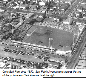 Oaks Ball Park circa 1950