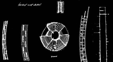 Sketch showing plan and cross-section for the proposed Contemplative Place
