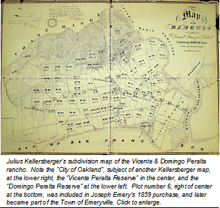 Julius Kellersberger's subdivision map of the Vicente & Domingo Peralta rancho