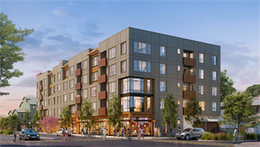 Rendering of 4300 San Pablo Avenue Intergenerational Housing Project