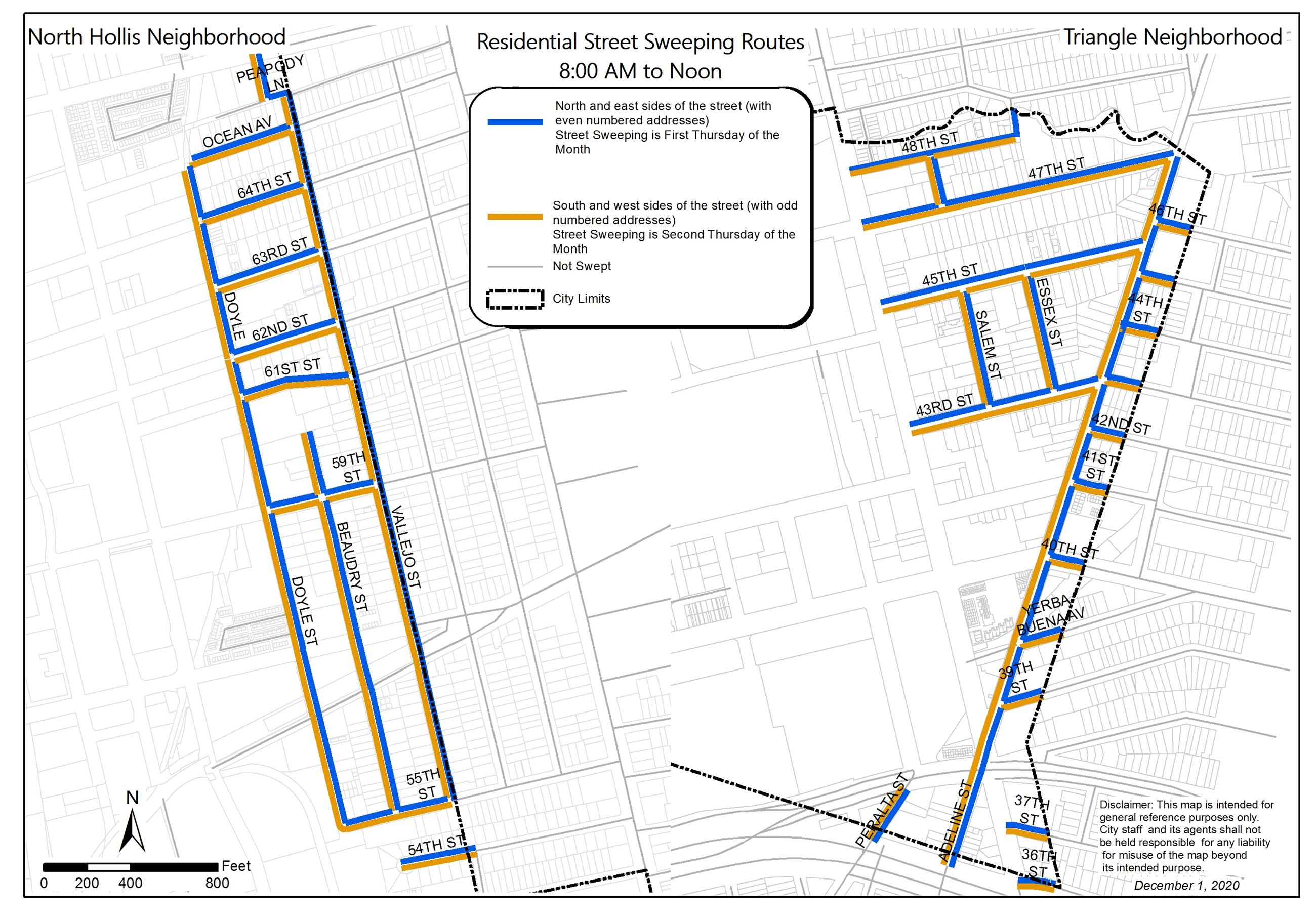 Street Sweeping map